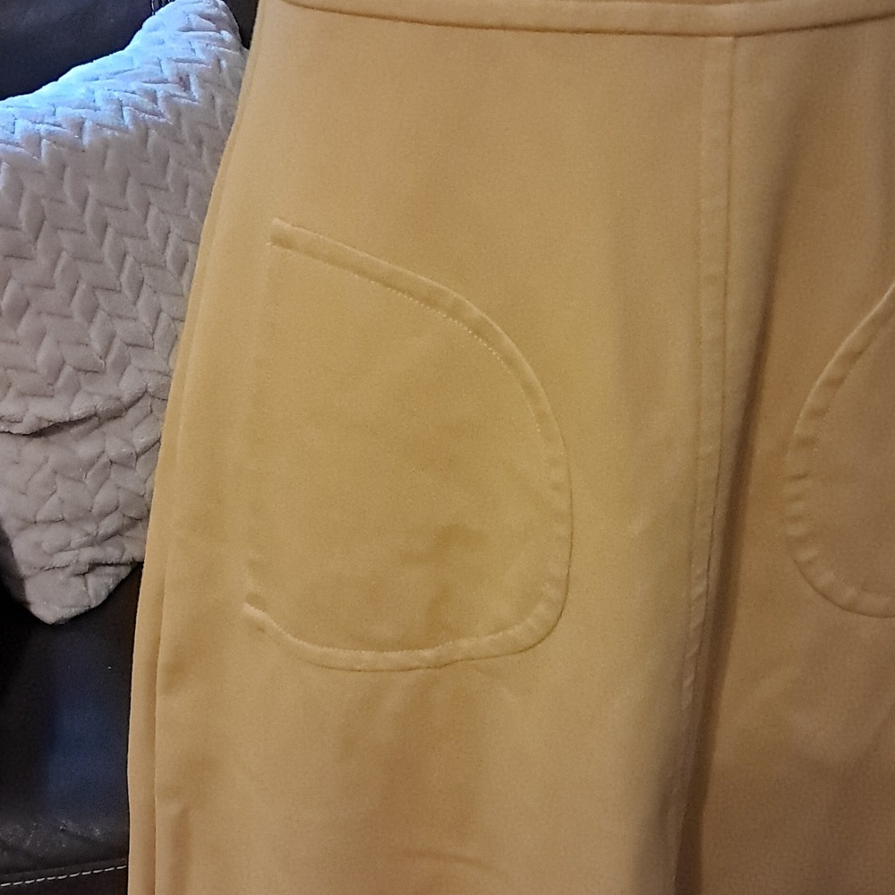 Boden Carolyn Ponte V Neck Dress Saffron Yellow Size 6 A Line Spring - Picture 4 of 10